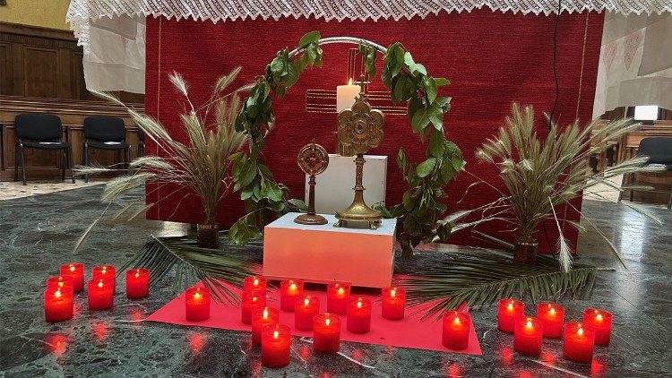 The relics of the Uganda Martys during Mass on Saturday