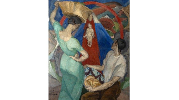 Diego Rivera, Adorazione della Vergine 1912-1913 olio su tela, 151 x 122 cm, Citt&agrave; del Messico, Colecci&oacute;n Manuel Reyero.