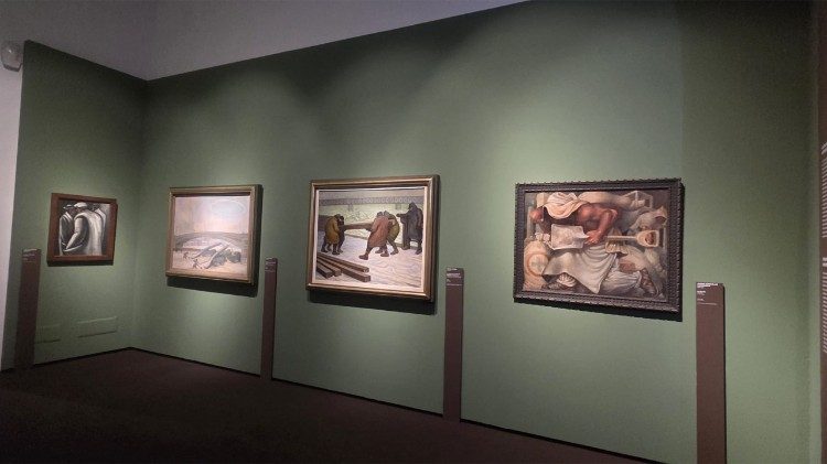 Allestimento della mostra "Diego Rivera e la costruzione dell’arte moderna  in Messico nel XX secolo". 