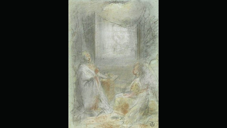 Federico Barocci, Bozzetto per l’Annunciazione. Firenze, Gallerie degli Uffizi, Gabinetto dei Disegni e delle Stampe