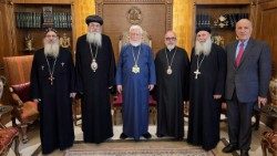 Արամ Ա. Կաթողիկոսը ընդունեց Երուսաղէմի Ղպտի առաջնորդը