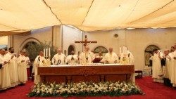 2026.06.2020 Patriarku Latin i Jerusalemit, Kardinali Pierbattista Pizzaballa, kremton ditën vjetore të shtegtimit të Kishave Katolike në Shpellën e Zojës së Malit në Anxhara
