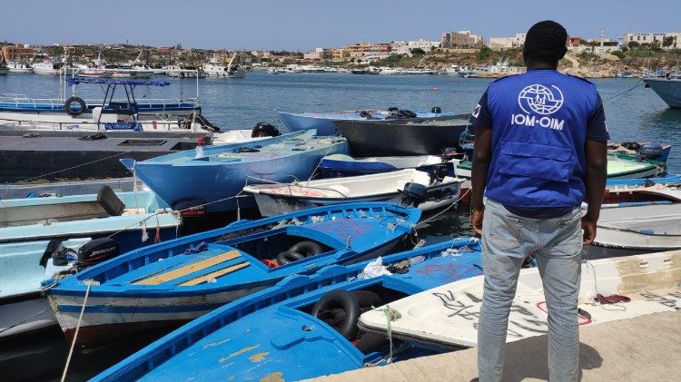 IOM staff in Lampedusa