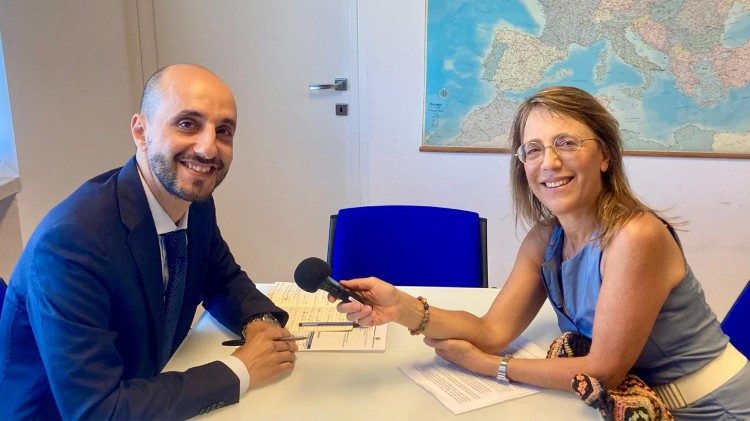 Salvatore Sortino during the interview with Vatican News