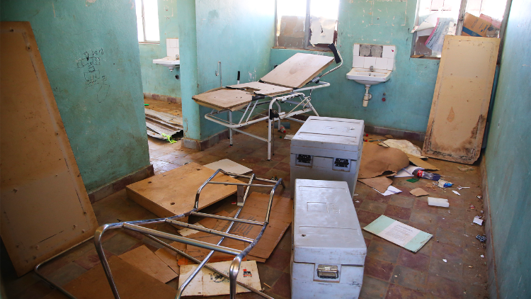 Un ospedale danneggiato da un bombardamento nel Tigray ©Igor Barbero/Msf