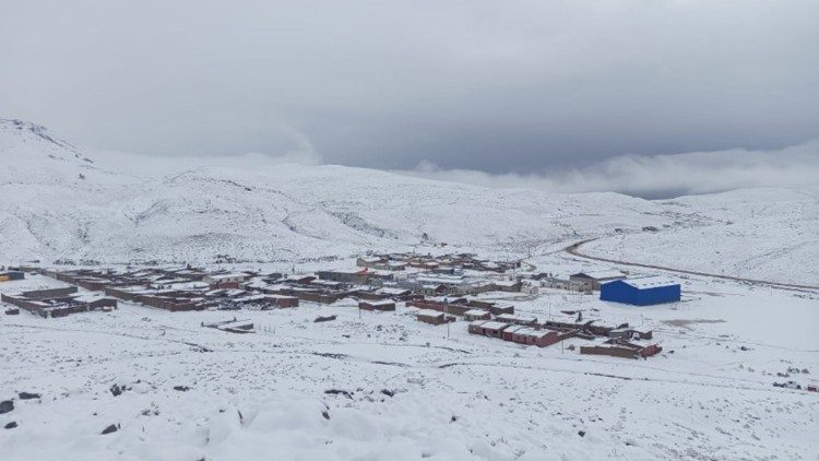 Schnee im Sommer in der Gemeinde Nuevo Pirquitas
