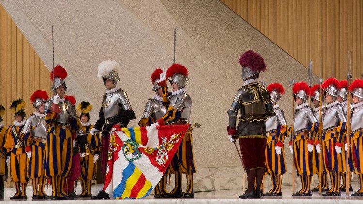 C&eacute;r&eacute;monie de prestation de serment de nouvelles recrues de la Garde Suisse