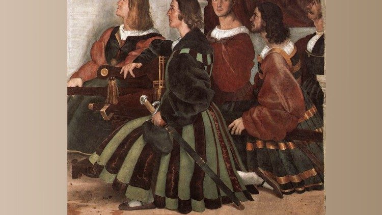 Raffaello Sanzio (1483-1520), la Messa di Bolsena (particolare), 1512-14, Musei Vaticani; Palazzi Apostolici, Stanze di Raffaello, Stanza di Eliodoro &copy; Musei Vaticani