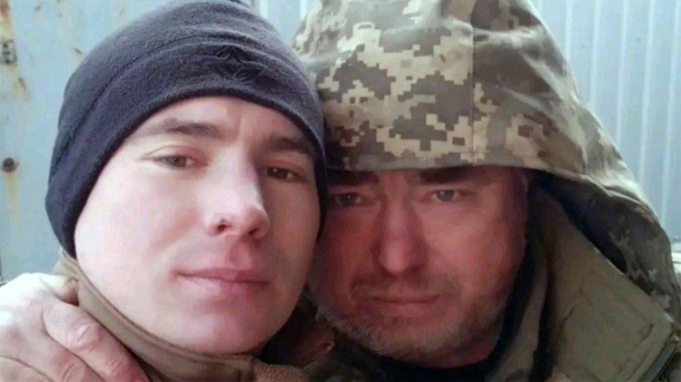 Oleksandr mit seinem Vater