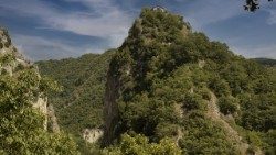 Lo scoglio di Santa Rita a Roccaporena, frazione di Cascia.