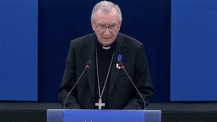 Kard. Parolin pri preberaní Európskeho radu za zásluhy