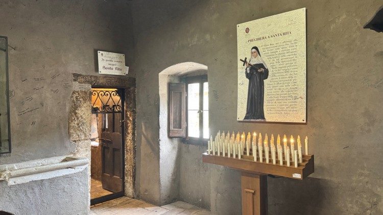 La casa natale di Santa Rita a Roccaporena, che conduce alla stanza dove nacque