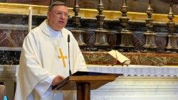 2026.05.21 Ks. Prof. Mirosław Wróbel przewodniczący Mszy św. przy grobie św. Jana Pawła II (© ks. Paweł Rytel-Andrianik)