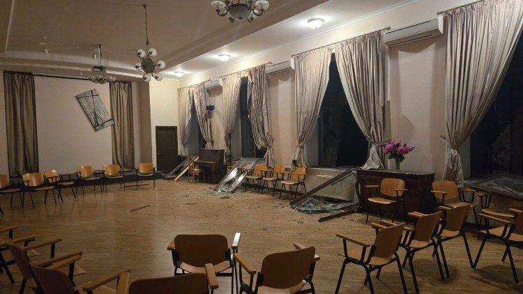 Convento dei domenicani a Kyiv danneggiato dai bombardamenti dello scorso week end