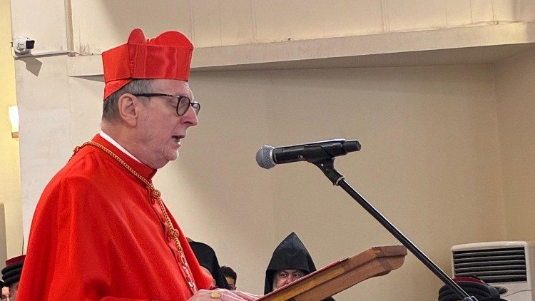 Le cardinal Gugerotti lors de son discours