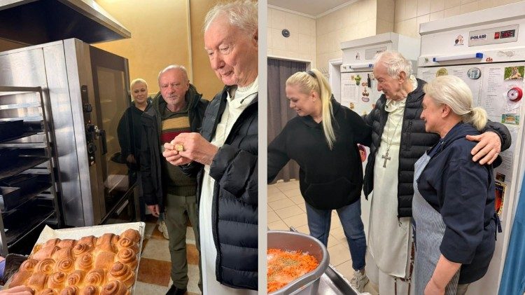 Momentos da visita do cardeal Radcliffe a Kherson