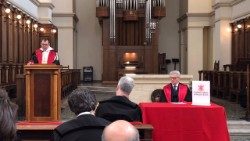 Sir James MacMillan during the Lectio Magistralis at the Pontifical Institute of Sacred Music