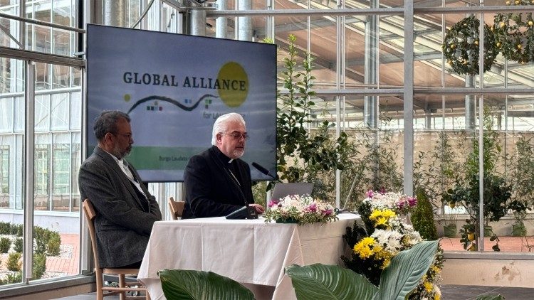 Un momento dell'evento Global Alliance al Borgo Laudato si'