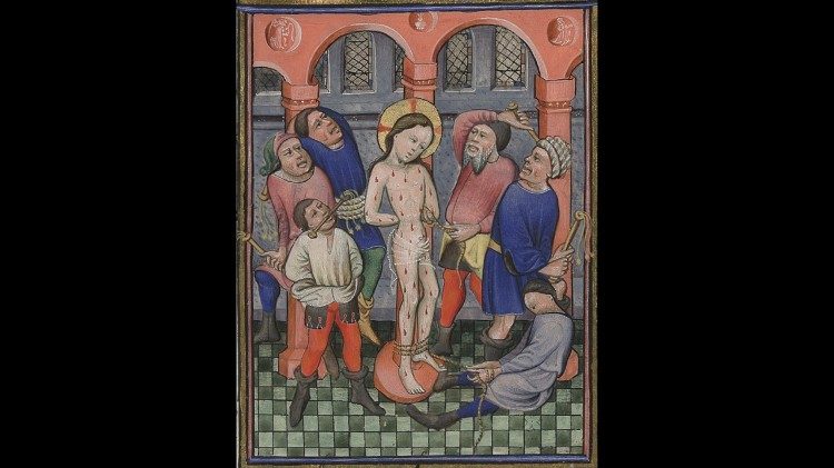 Gei&szlig;elung, Stundenbuch, Vatikanische Apostolische Bibliothek, Ott. lat. 2919 Flandern, 15. Jahrhundert (187 x 134 mm) – Detail (&copy; Vatikanische Apostolische Bibliothek)   