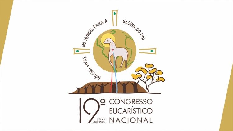 Criada pelas Pias Disc&iacute;pulas do Divino Mestre, a logomarca une a centralidade da Eucaristia (Cordeiro) &agrave; biodiversidade do Cerrado (ip&ecirc; e chapadas).