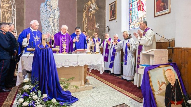 Požeški biskup emeritus Antun Škvorčević predvodio misu u Kuharićevu Pribiću (Foto: Josip Vuković)