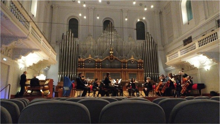 La sala accademica del Conservatorio di Santa Cecilia