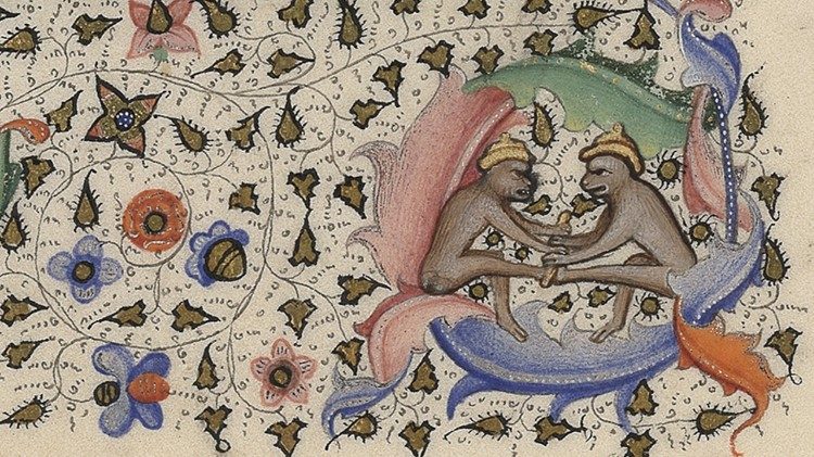 Subida al Calvario, Libro de horas Biblioteca Apost&oacute;lica Vaticana, Ott. lat. 2919, Flandes, s. XV (187 x 134 mm; ff. 299), f. 22v (detalle), &copy; Biblioteca Apost&oacute;lica Vaticana