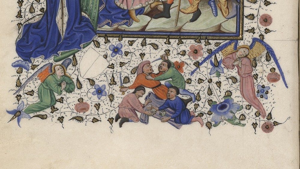 Crocifissione, Libro d’ore Biblioteca Apostolica Vaticana, Ott. lat. 2919 Fiandre, sec. XV, f.25v © Biblioteca Apostolica Vaticana