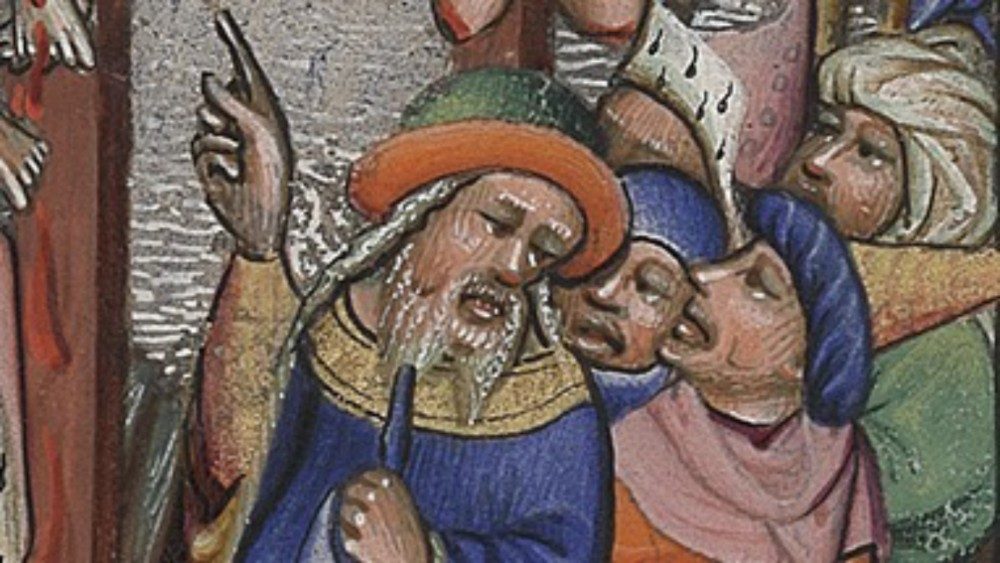 Crocifissione, Libro d’ore Biblioteca Apostolica Vaticana, Ott. lat. 2919 Fiandre, sec. XV, f.25v © Biblioteca Apostolica Vaticana