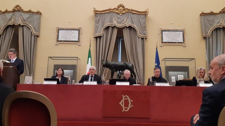 Cardinal Parolin at a book presentation in Rome