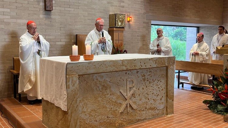 Cardeal Leonardo Steiner durante celebra&ccedil;&atilde;o eucar&iacute;stica na CEAMA