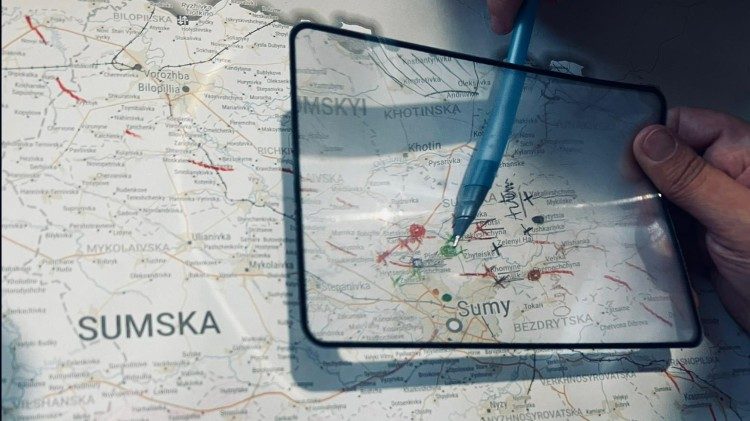 La mappa dei villaggi visitati dalle cliniche mobili di Dignitas Ukraine