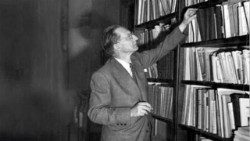 Alcide De Gasperi, etwas wie ein "U-Boot" in der Vatikanbibliothek 