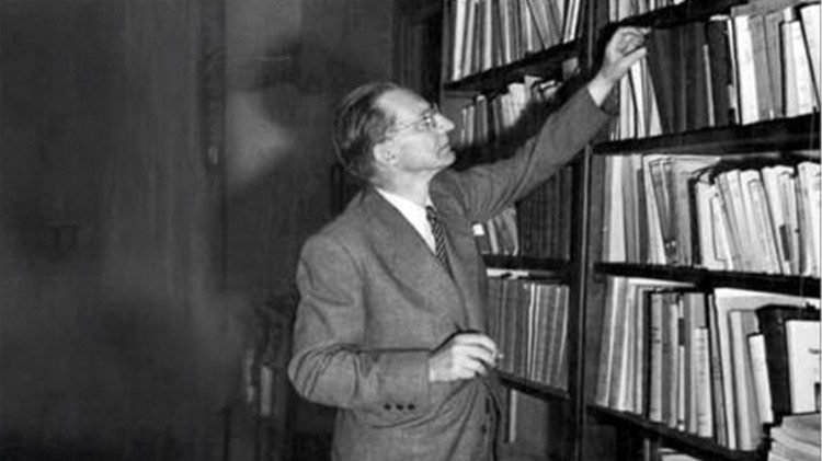 Alcide De Gasperi, etwas wie ein "U-Boot" in der Vatikanbibliothek 