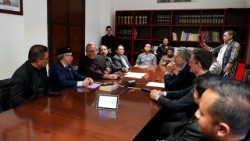 Representatives of the Dicastery for Communications, the Indonesian Ambassador, and members of the Indonesian Bishops' Conference