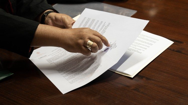 The signing of the agreement