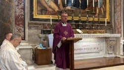 2026.03.26 Ks. Waldemar Turek przewodniczący Mszy św. przy grobie św. Jana Pawła II