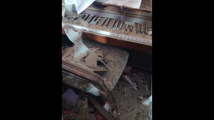 רכוש רב נפגע כתוצאה מהדף הפגיעה (© האב פיוטר, נציגות יעקב הצדיק).