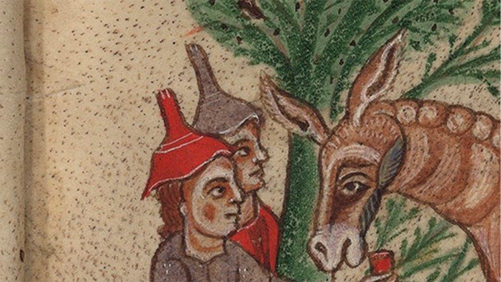  Entrada en Jerusalén - Nuevo Testamento - Biblioteca Apostólica Vaticana, Vat. lat. 39 – Italia septentrional, siglo XIII - (202 x 145 mm; ff. 172) 