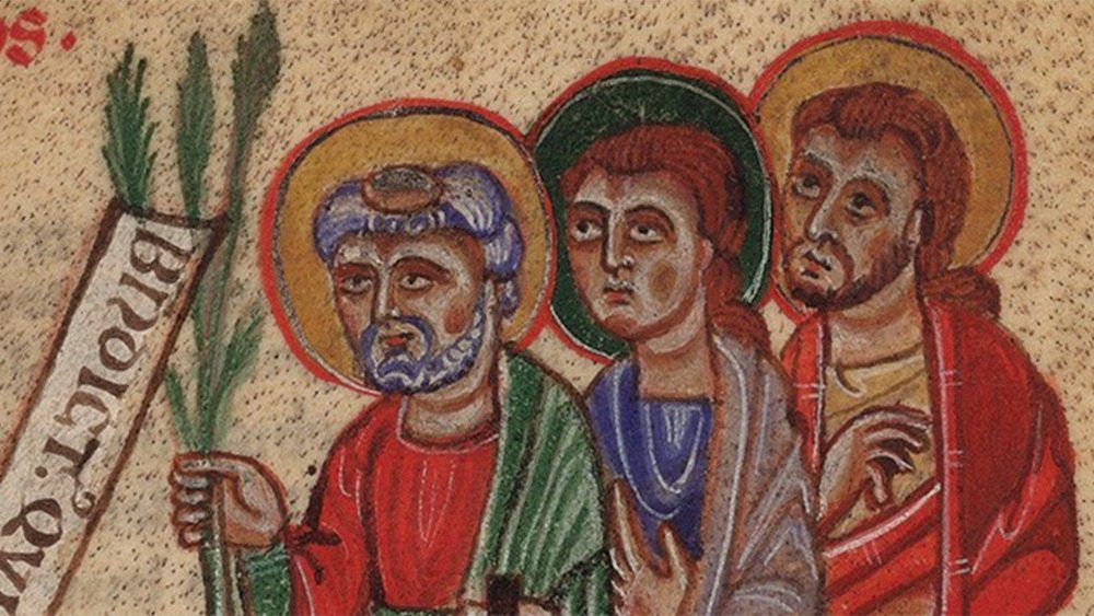  Entrada en Jerusalén - Nuevo Testamento - Biblioteca Apostólica Vaticana, Vat. lat. 39 – Italia septentrional, siglo XIII - (202 x 145 mm; ff. 172) 