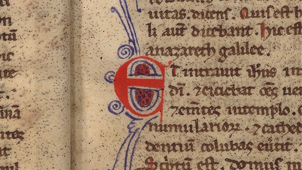  Entrada en Jerusalén - Nuevo Testamento - Biblioteca Apostólica Vaticana, Vat. lat. 39 – Italia septentrional, siglo XIII - (202 x 145 mm; ff. 172) 