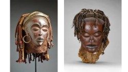 Máscara Mwana Pwo, típica do Leste de Angola. Simboliza a beleza feminina