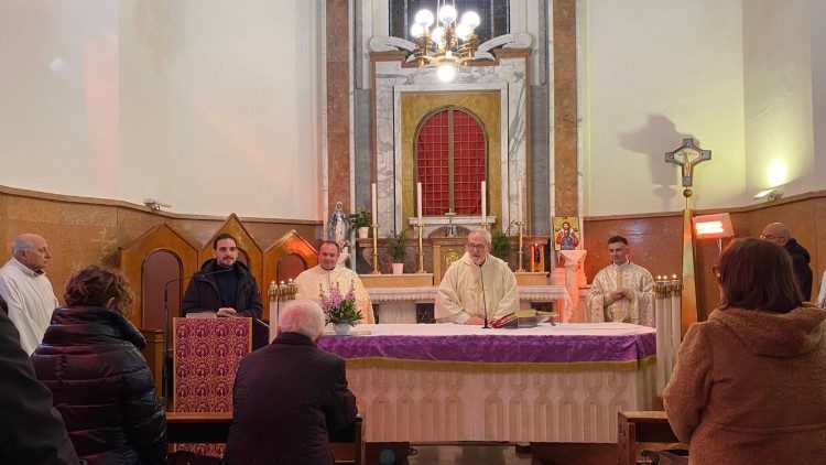 Celebrazione della messa con i rappresentanti di Caritas Kolomyia (Ucraina) in visita a Caritas Pescara-Penne