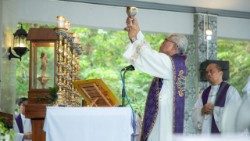 Bishop Precioso Cantillas celebrates the 505th Anniversary mass in  Limasawa (Diocese of Maasin)
