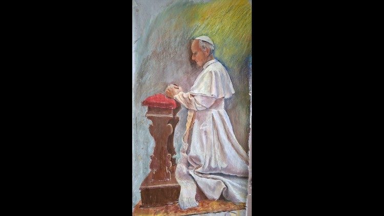 Uno dei bozzetti a pastello realizzati da Marco Innocenzi